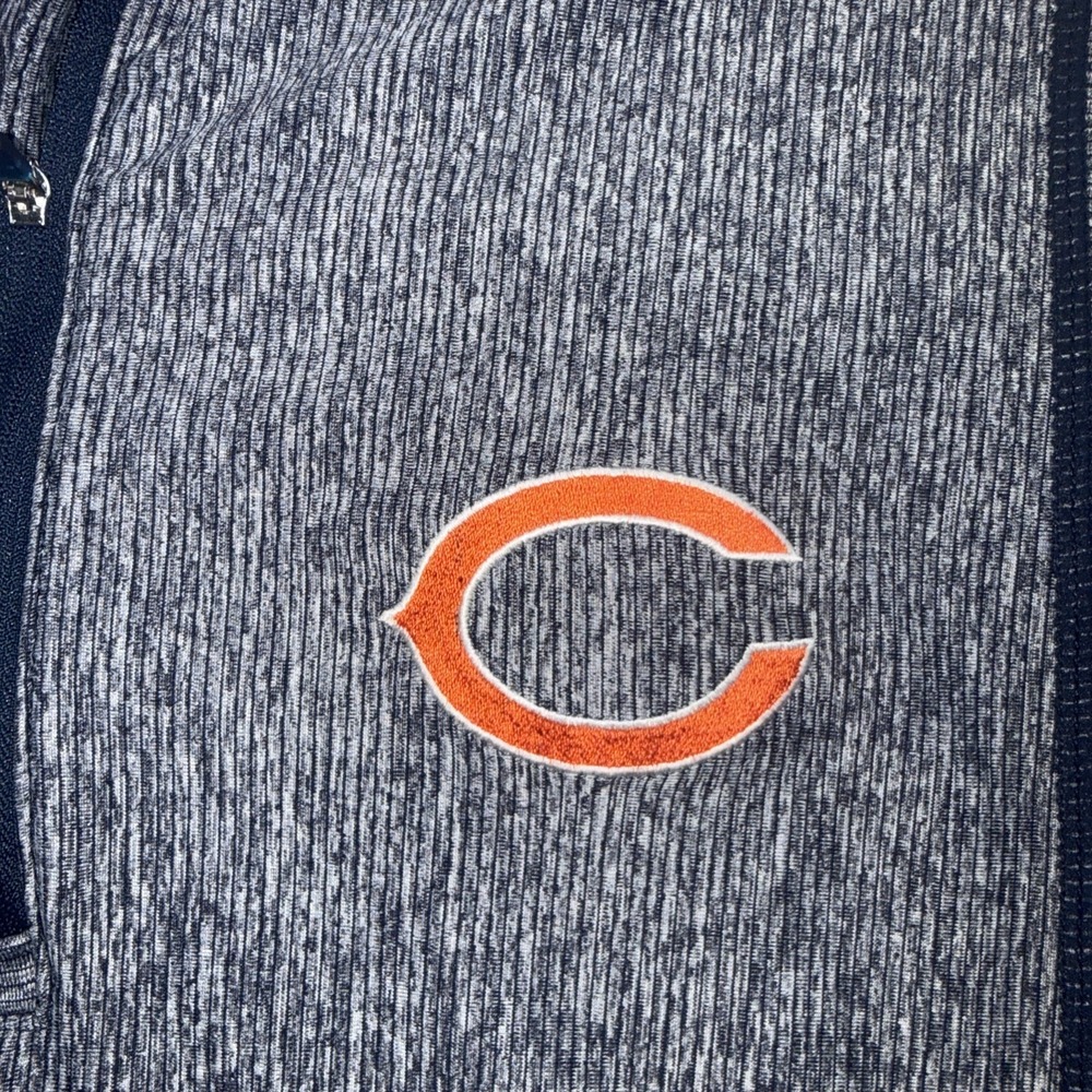 Antigua Chicago Bears Mens 1/4 Zip Long Sleeved Pullover Blue NFL Football LARGE - Picture 4 of 11